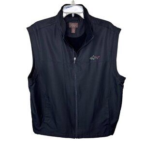 GREG NORMAN FOR TASSO ELBA BLACK GOLF VEST - LARGE